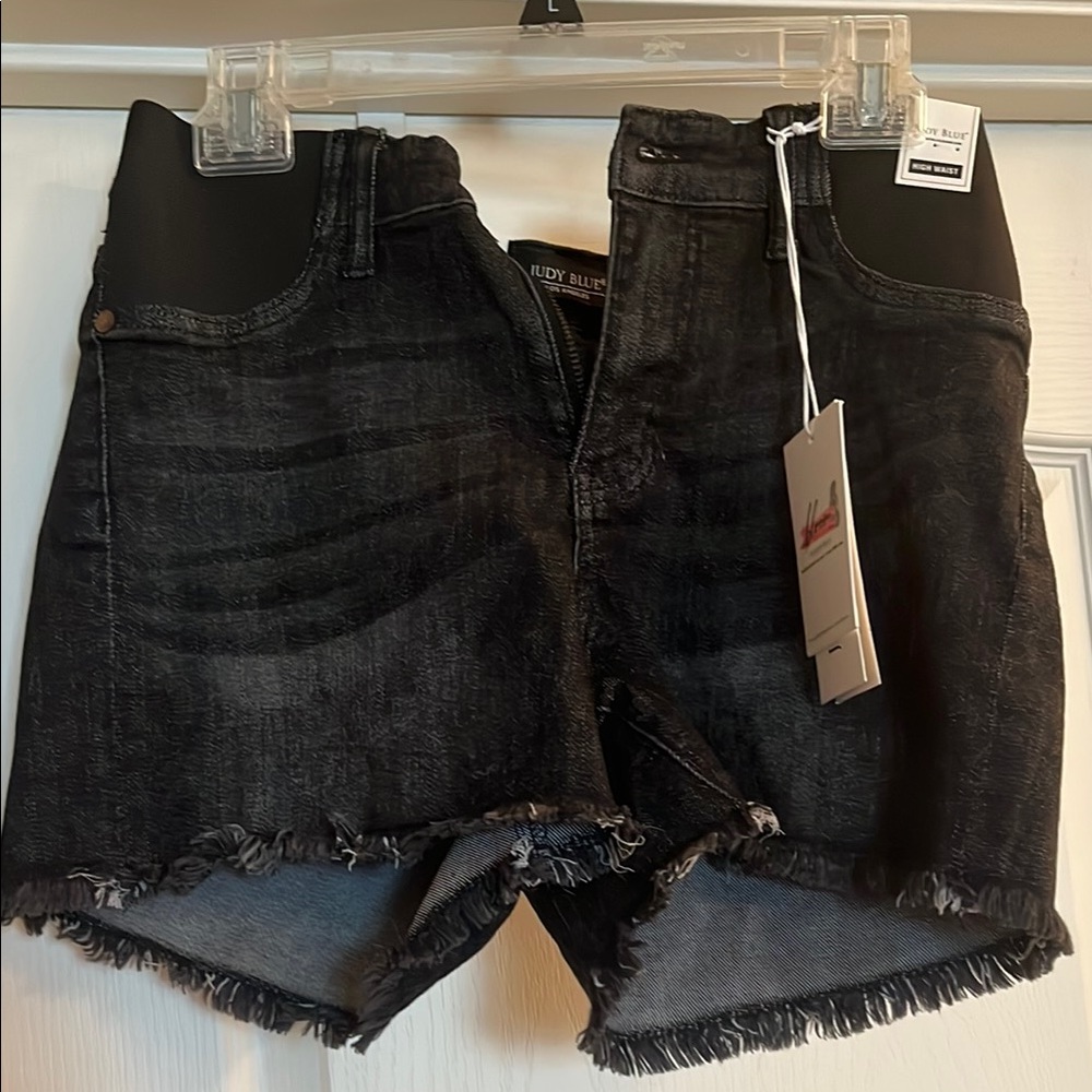 Black Denim Cutoff Shorts